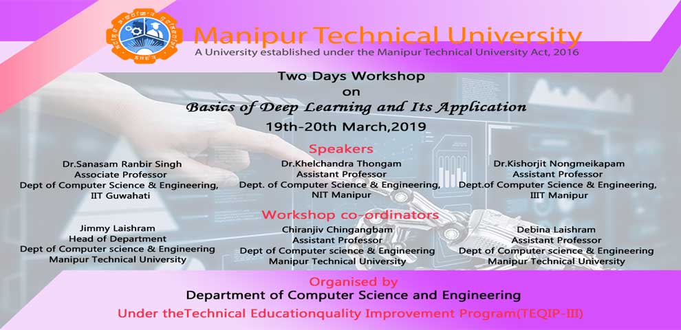 Read more about the article Two-Days Workshop on Basics of Deep Learning and its Applications