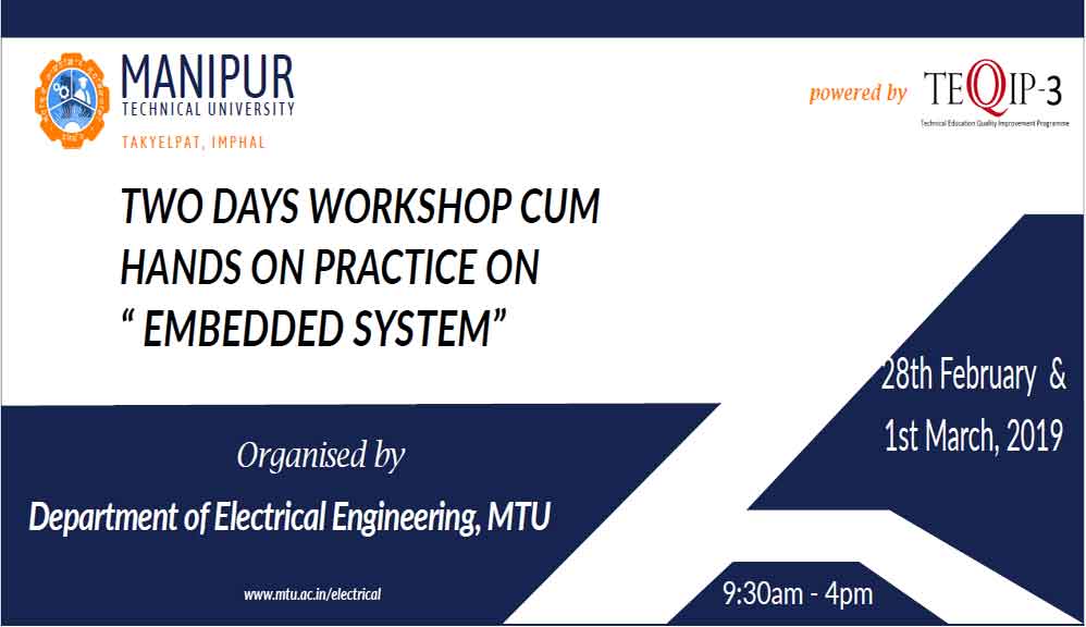 You are currently viewing Two Days Workshop cum Hands on Practice on Embedded System