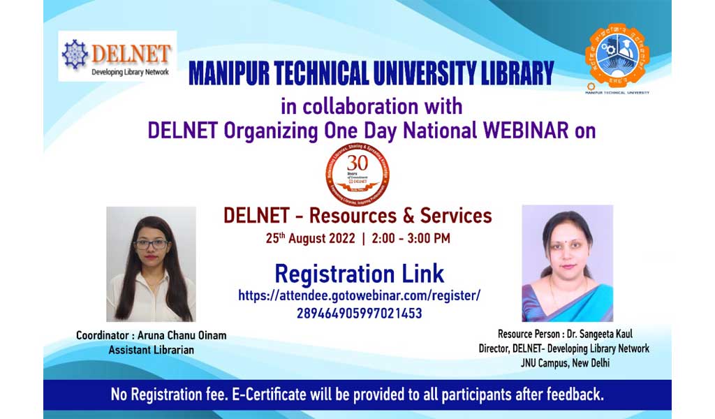 You are currently viewing One day National Webinar on DELNET-Resources and Services