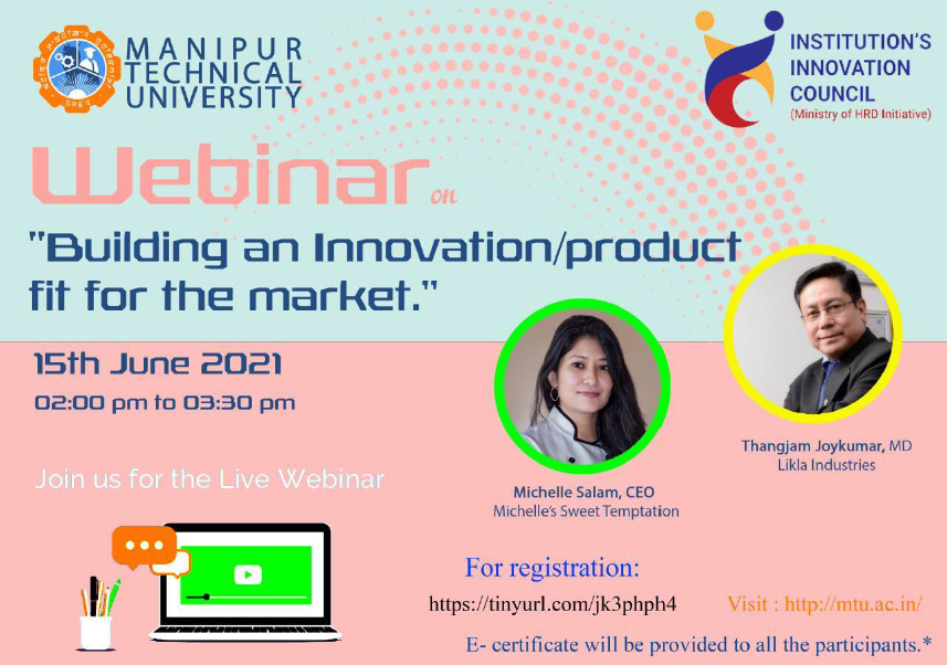 Read more about the article Webinar on Building an Innovation/product fit for the market