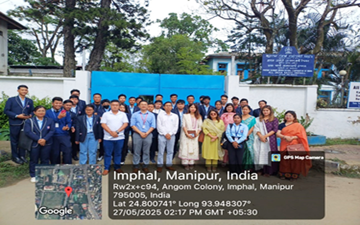 Fig: Group photo session after the field visit at AIT Imphal.